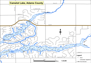 Camelot Lake Topographical Lake Map