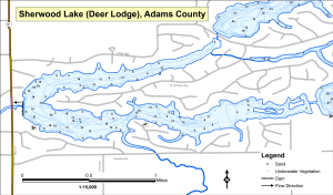 Sherwood Lake (Deer Lodge) Topographical Lake Map