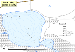 Duck Lake Topographical Lake Map