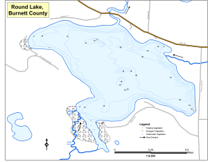 Round Lake T37NR18WS27 Topographical Lake Map