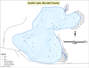 Austin Lake Topographical Lake Map