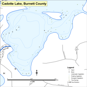 Cadotte Lake Topographical Lake Map