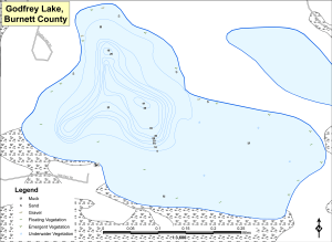Godfrey Lake Topographical Lake Map