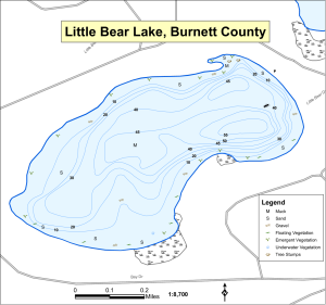 Little Bear Lake Topographical Lake Map