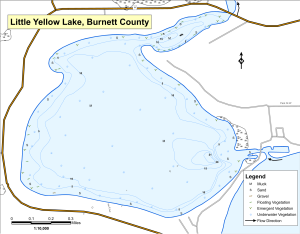 Little Yellow Lake Topographical Lake Map