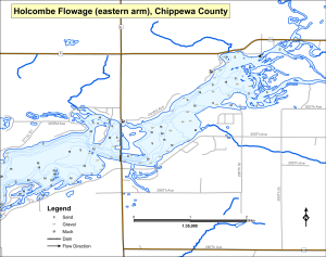 Holcombe Flowage (2 of 3) Topographical Lake Map