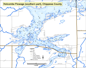 Holcombe Flowage (3 of 3) Topographical Lake Map