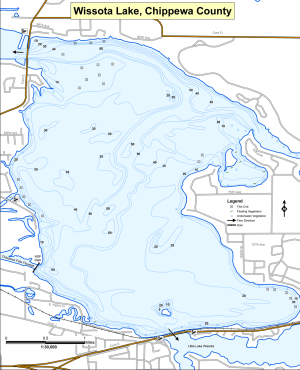 Wissota Lake Topographical Lake Map