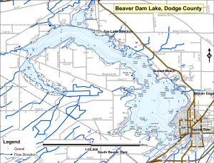 Beaver Dam Lake Topographical Lake Map