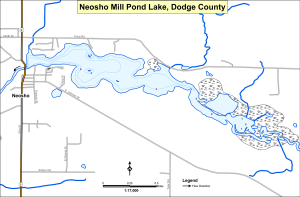Neosho Mill Pond Topographical Lake Map