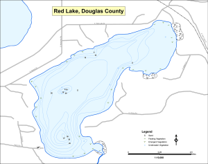 Red Lake Topographical Lake Map