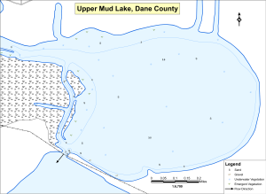 Mud Lake, Upper Topographical Lake Map
