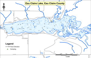 Eau Claire Lake Topographical Lake Map