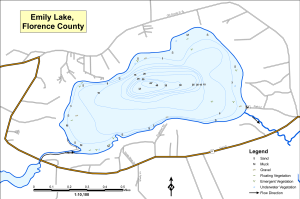 Emily Lake Topographical Lake Map