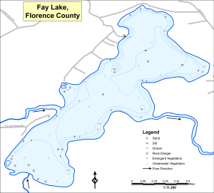Fay Lake Topographical Lake Map