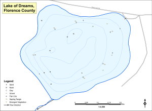 Lake of Dreams Topographical Lake Map