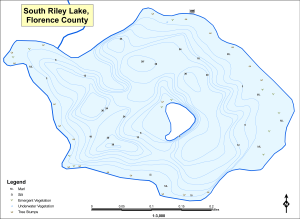 Riley Lake, South Topographical Lake Map