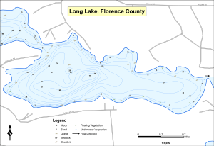 Long Lake T40NR19ES34-Spr Eagle Topographical Lake Map