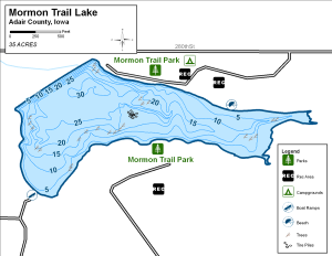 Morman Trail Lake Topographical Lake Map