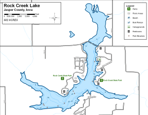 Rock Creek Lake Topographical Lake Map
