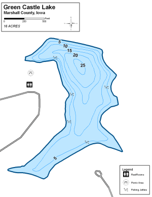 Green Castle Lake Topographical Lake Map