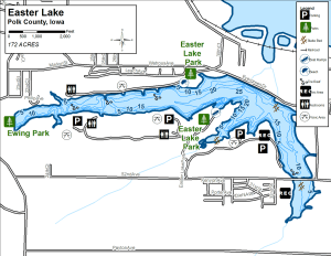 Easter Lake Topographical Lake Map