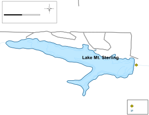 Bader Lake Topographical Lake Map