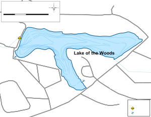 Lake of the Woods Topographical Lake Map