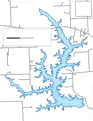 Mill Creek Lake Topographical Lake Map