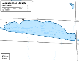 Sangahaskee Slough Topographical Lake Map