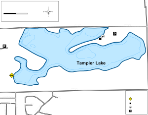 Tampier Lake Topographical Lake Map