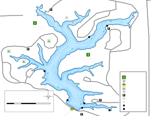 Walnut Point Lake Topographical Lake Map