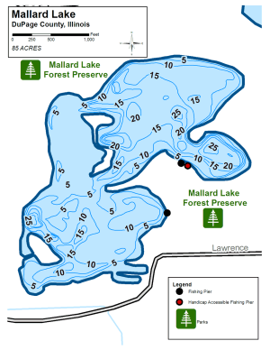 Mallard Lake Topographical Lake Map