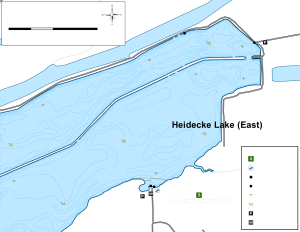 Heidecke Lake East Topographical Lake Map