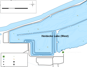 Heidecke Lake West Topographical Lake Map