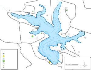 Lake Murphysboro Topographical Lake Map