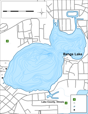Bangs Lake Topographical Lake Map