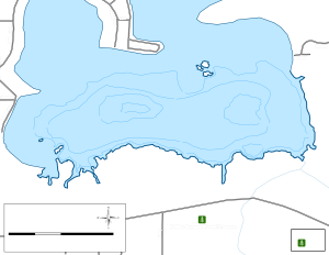 Fourth Lake Topographical Lake Map