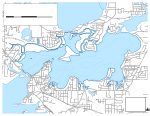Fox Lake Topographical Lake Map