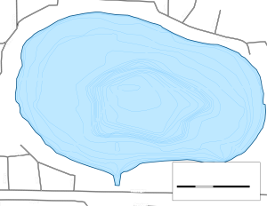 Highland Lake Topographical Lake Map