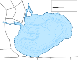 Honey Lake Topographical Lake Map