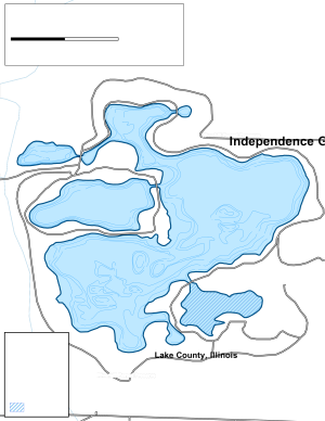 INdependence Grove Lake Topographical Lake Map