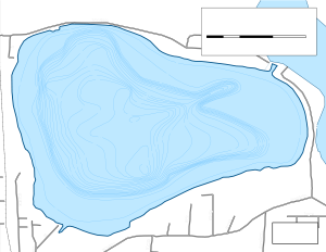 West Loon Lake Topographical Lake Map