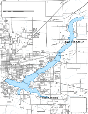 Lake Decatur Topographical Lake Map