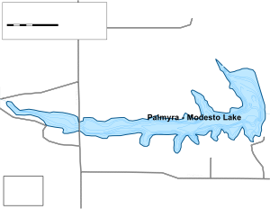Palymyra Modesto Lake Topographical Lake Map