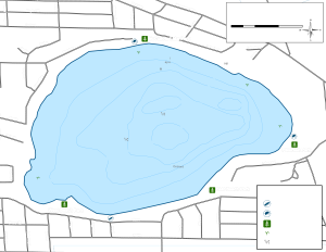 McCullom Lake Topographical Lake Map