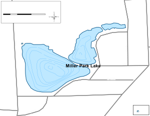 Miller Park Lake Topographical Lake Map