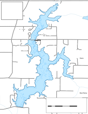 Glen Shoals Lake Topographical Lake Map