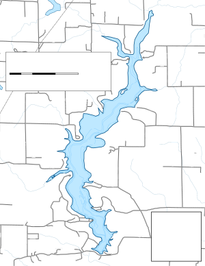 Lou Yeager Lake Topographical Lake Map