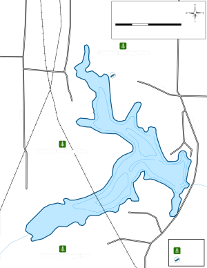 Walton Park Lake Topographical Lake Map